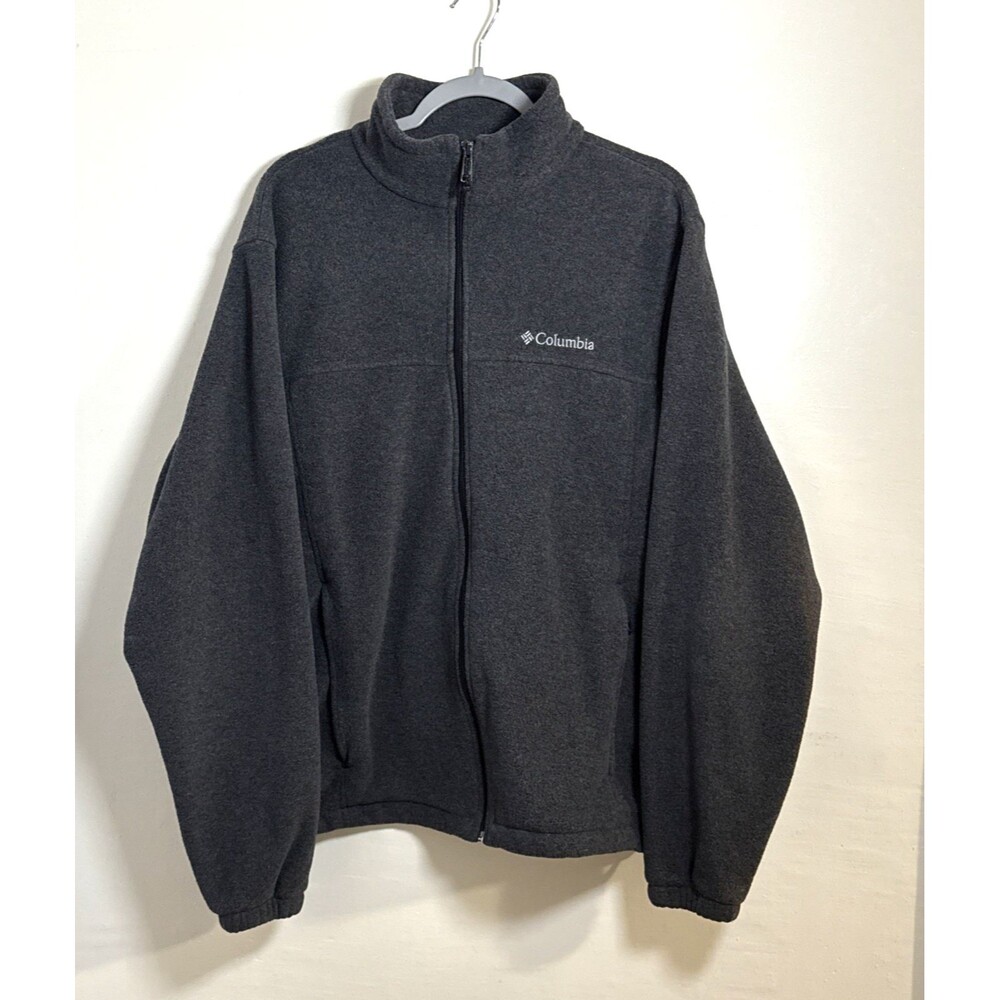 Columbia Men's Size Large Steens Mountain Full Zip Fleece Jacket Gray